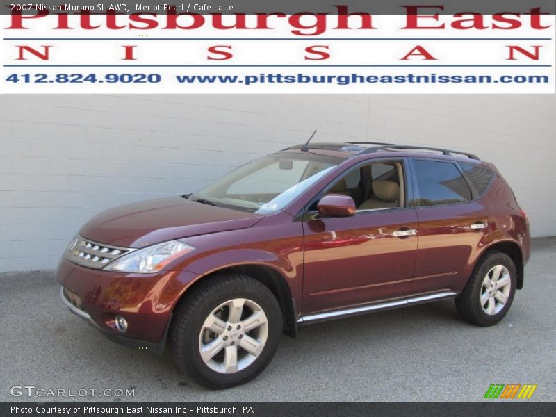 Merlot Pearl / Cafe Latte 2007 Nissan Murano SL AWD