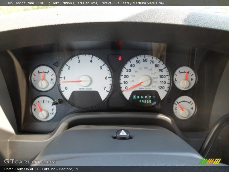 Patriot Blue Pearl / Medium Slate Gray 2009 Dodge Ram 2500 Big Horn Edition Quad Cab 4x4