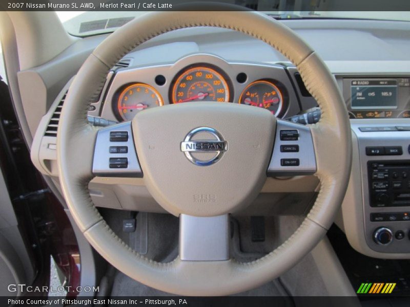 Merlot Pearl / Cafe Latte 2007 Nissan Murano SL AWD