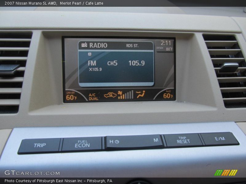 Merlot Pearl / Cafe Latte 2007 Nissan Murano SL AWD