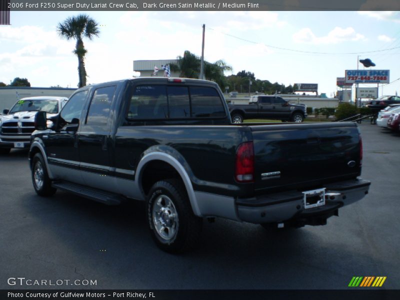 Dark Green Satin Metallic / Medium Flint 2006 Ford F250 Super Duty Lariat Crew Cab