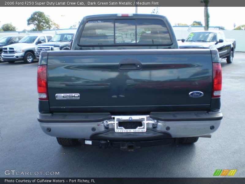Dark Green Satin Metallic / Medium Flint 2006 Ford F250 Super Duty Lariat Crew Cab