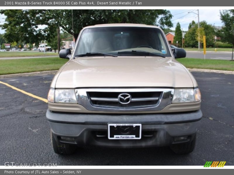 Desert Sand Metallic / Tan 2001 Mazda B-Series Truck B4000 SE Cab Plus 4x4