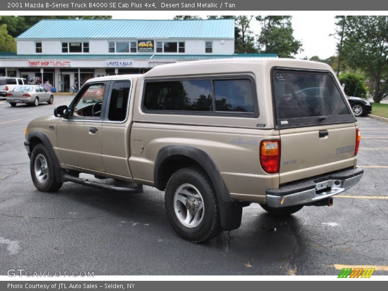 Desert Sand Metallic / Tan 2001 Mazda B-Series Truck B4000 SE Cab Plus 4x4