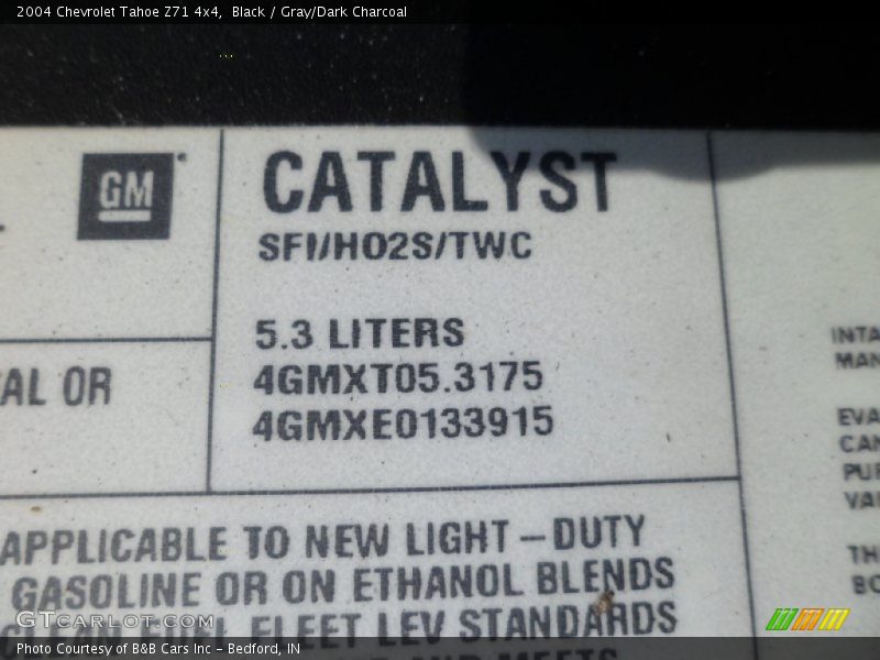 Black / Gray/Dark Charcoal 2004 Chevrolet Tahoe Z71 4x4