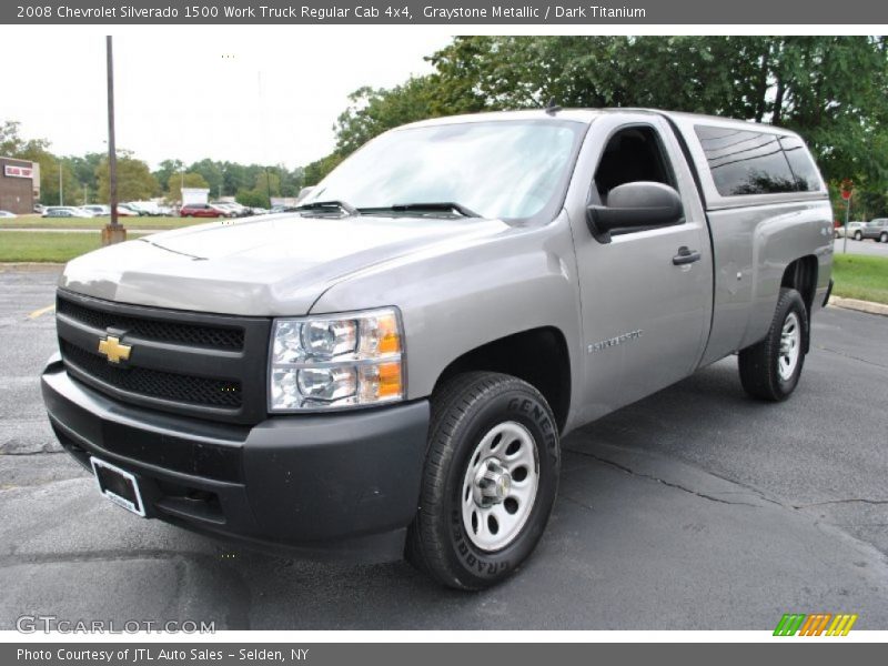 Graystone Metallic / Dark Titanium 2008 Chevrolet Silverado 1500 Work Truck Regular Cab 4x4