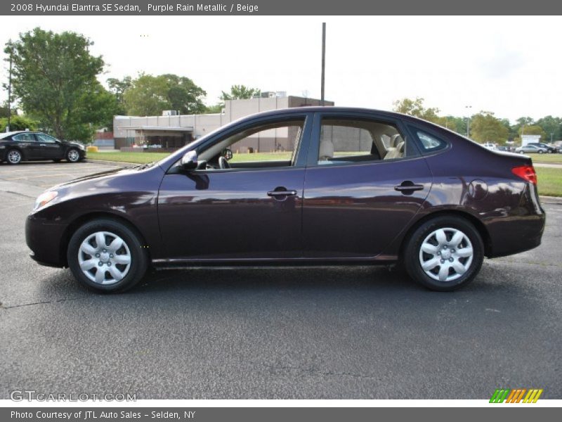 Purple Rain Metallic / Beige 2008 Hyundai Elantra SE Sedan