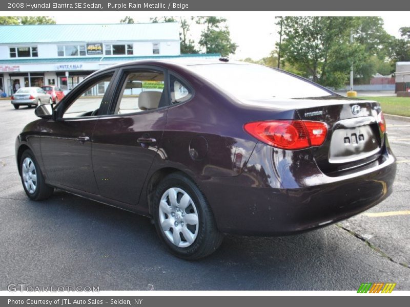 Purple Rain Metallic / Beige 2008 Hyundai Elantra SE Sedan