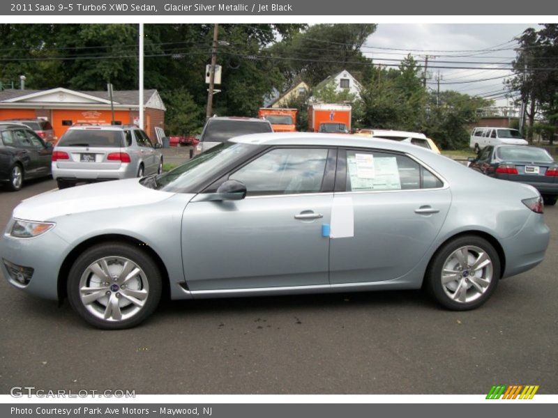 Glacier Silver Metallic / Jet Black 2011 Saab 9-5 Turbo6 XWD Sedan