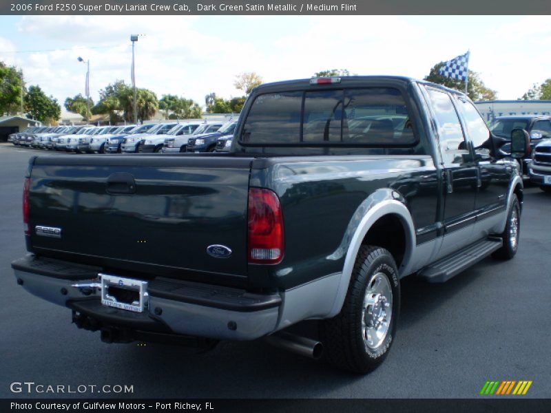 Dark Green Satin Metallic / Medium Flint 2006 Ford F250 Super Duty Lariat Crew Cab