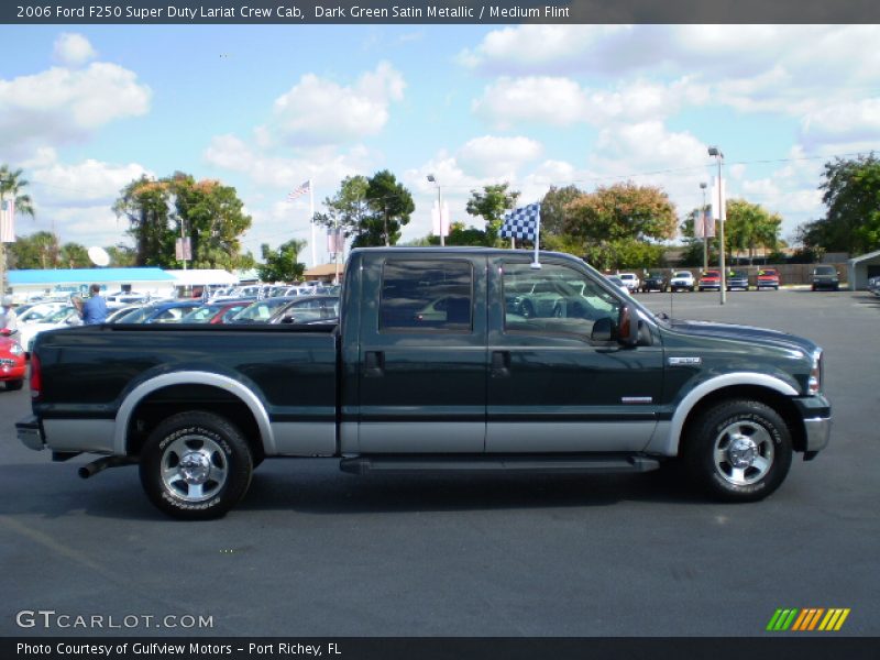 Dark Green Satin Metallic / Medium Flint 2006 Ford F250 Super Duty Lariat Crew Cab