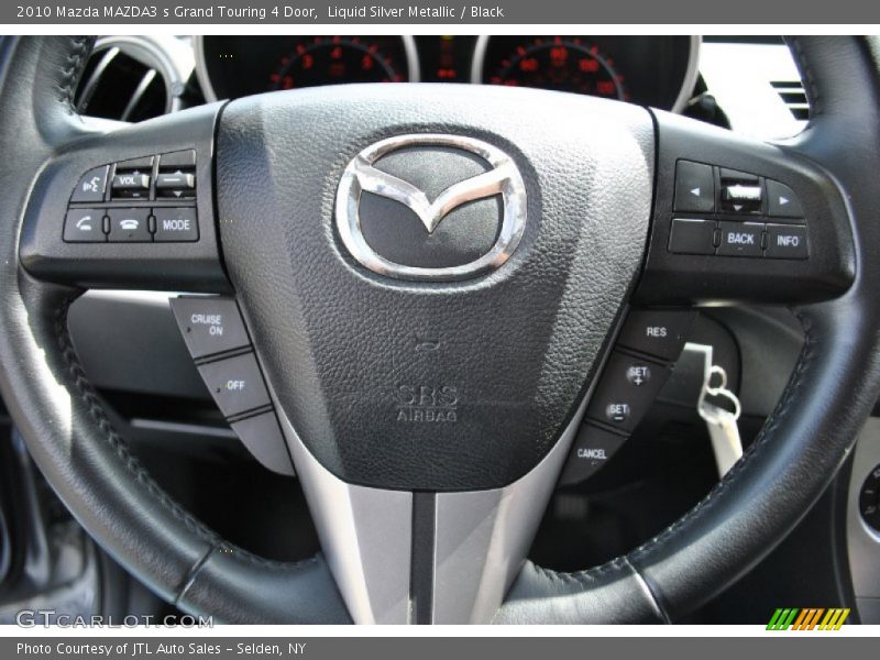 Liquid Silver Metallic / Black 2010 Mazda MAZDA3 s Grand Touring 4 Door