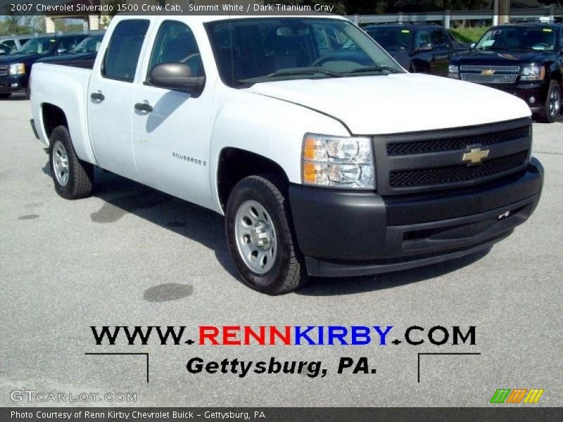Summit White / Dark Titanium Gray 2007 Chevrolet Silverado 1500 Crew Cab