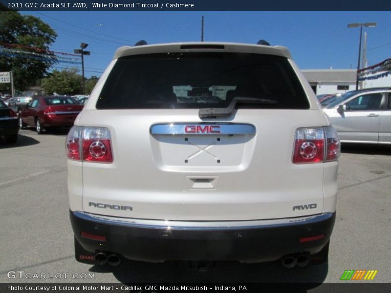 White Diamond Tintcoat / Cashmere 2011 GMC Acadia SLT AWD