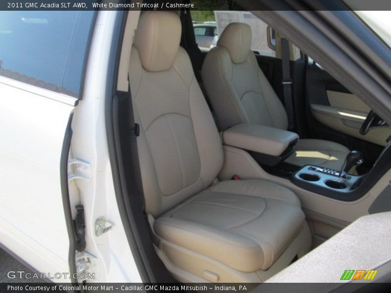 White Diamond Tintcoat / Cashmere 2011 GMC Acadia SLT AWD