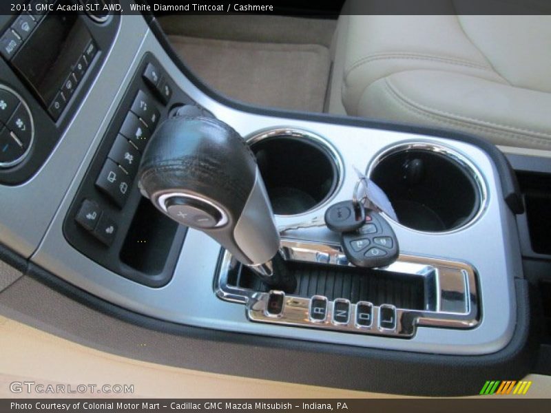 White Diamond Tintcoat / Cashmere 2011 GMC Acadia SLT AWD
