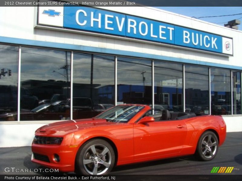 Inferno Orange Metallic / Black 2012 Chevrolet Camaro SS/RS Convertible