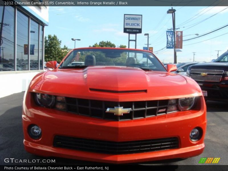 Inferno Orange Metallic / Black 2012 Chevrolet Camaro SS/RS Convertible
