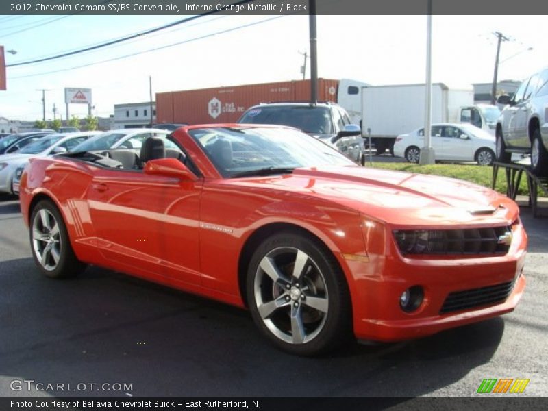 Inferno Orange Metallic / Black 2012 Chevrolet Camaro SS/RS Convertible