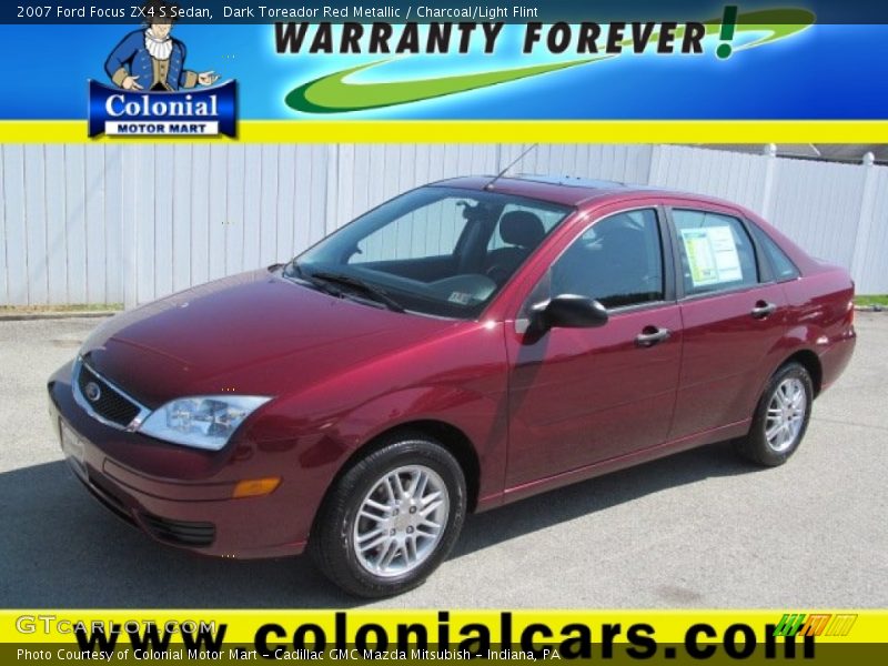 Dark Toreador Red Metallic / Charcoal/Light Flint 2007 Ford Focus ZX4 S Sedan