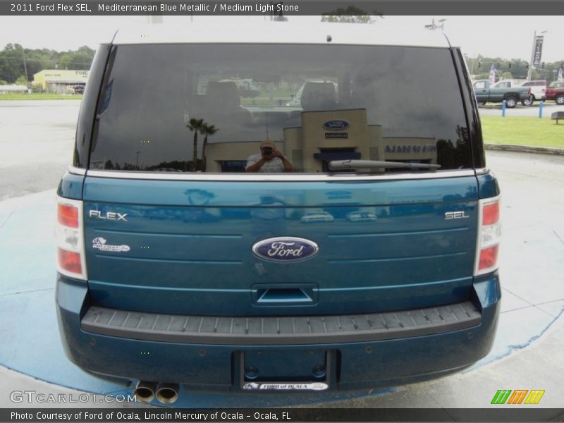 Mediterranean Blue Metallic / Medium Light Stone 2011 Ford Flex SEL