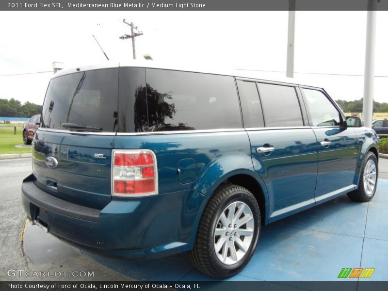 Mediterranean Blue Metallic / Medium Light Stone 2011 Ford Flex SEL