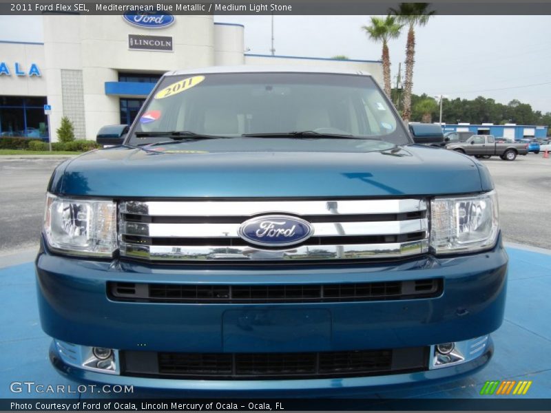 Mediterranean Blue Metallic / Medium Light Stone 2011 Ford Flex SEL