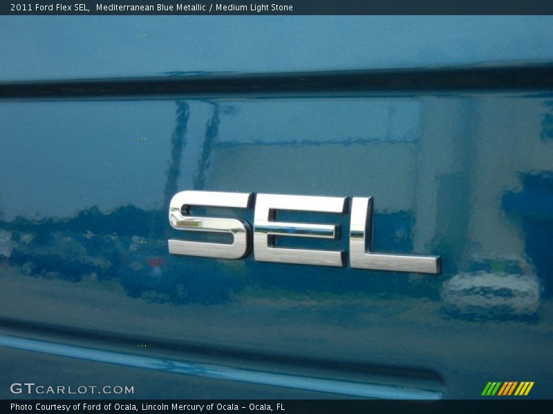 Mediterranean Blue Metallic / Medium Light Stone 2011 Ford Flex SEL