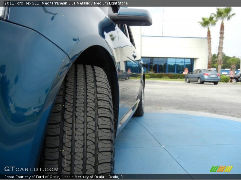 Mediterranean Blue Metallic / Medium Light Stone 2011 Ford Flex SEL