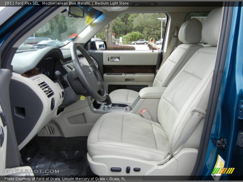 Mediterranean Blue Metallic / Medium Light Stone 2011 Ford Flex SEL