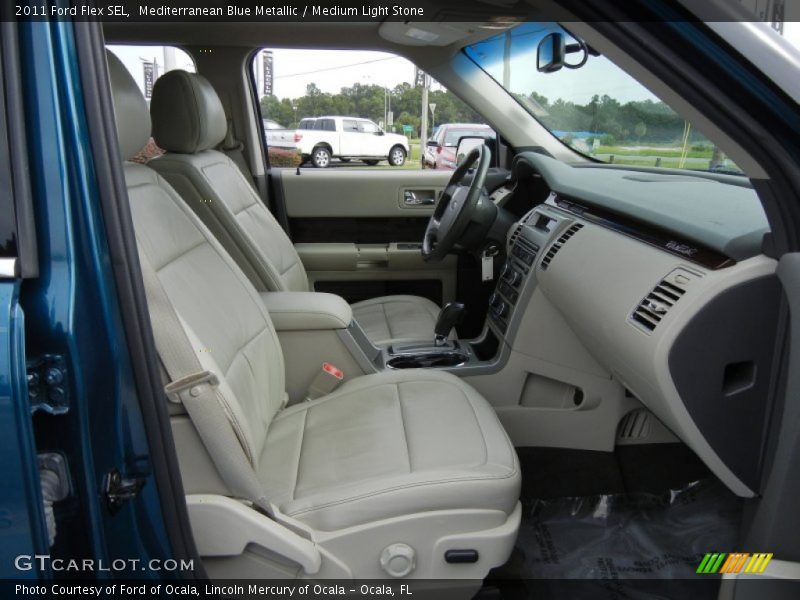 Mediterranean Blue Metallic / Medium Light Stone 2011 Ford Flex SEL