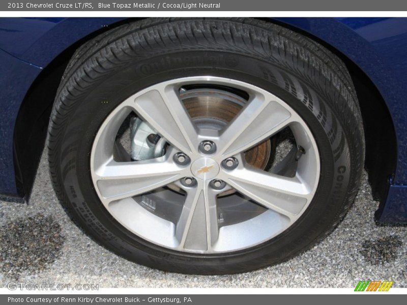 Blue Topaz Metallic / Cocoa/Light Neutral 2013 Chevrolet Cruze LT/RS