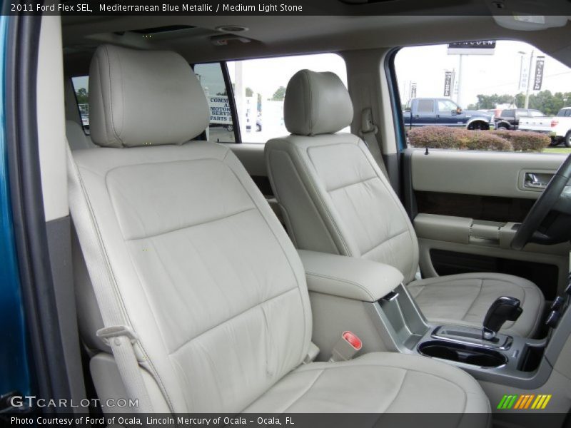 Mediterranean Blue Metallic / Medium Light Stone 2011 Ford Flex SEL