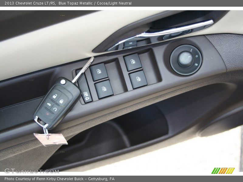 Blue Topaz Metallic / Cocoa/Light Neutral 2013 Chevrolet Cruze LT/RS