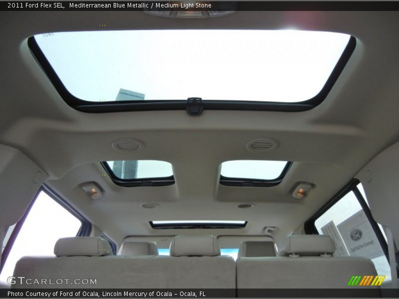 Mediterranean Blue Metallic / Medium Light Stone 2011 Ford Flex SEL