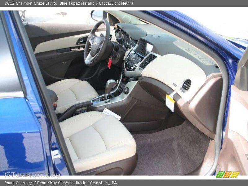 Blue Topaz Metallic / Cocoa/Light Neutral 2013 Chevrolet Cruze LT/RS