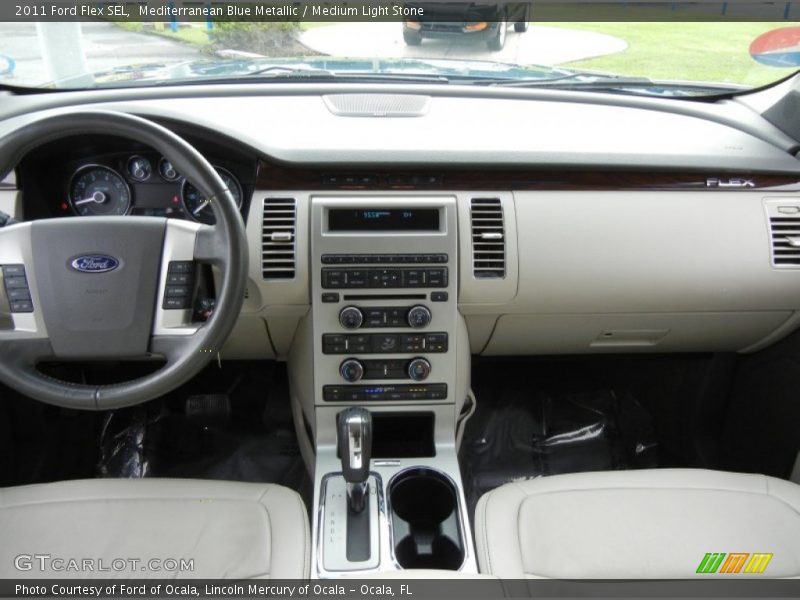 Mediterranean Blue Metallic / Medium Light Stone 2011 Ford Flex SEL