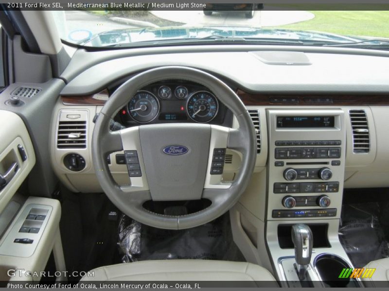 Mediterranean Blue Metallic / Medium Light Stone 2011 Ford Flex SEL