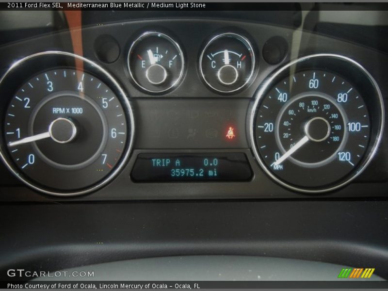 Mediterranean Blue Metallic / Medium Light Stone 2011 Ford Flex SEL