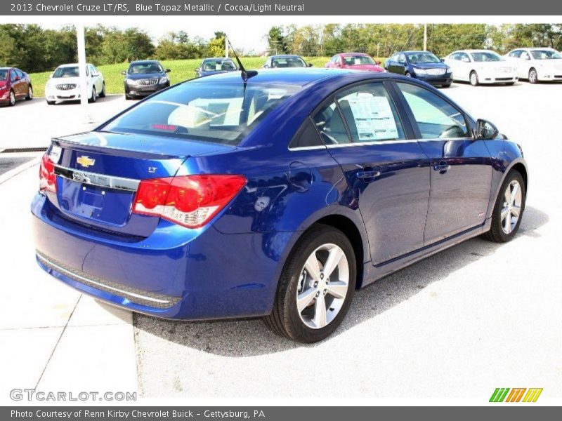 Blue Topaz Metallic / Cocoa/Light Neutral 2013 Chevrolet Cruze LT/RS