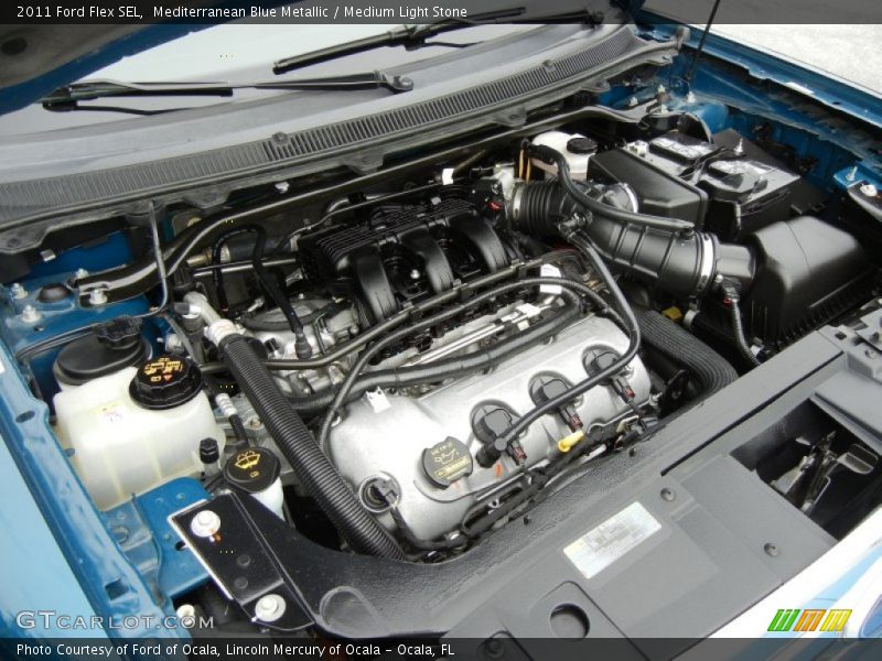 Mediterranean Blue Metallic / Medium Light Stone 2011 Ford Flex SEL