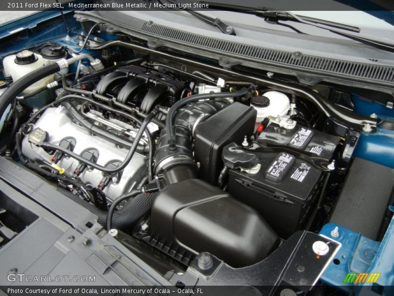 Mediterranean Blue Metallic / Medium Light Stone 2011 Ford Flex SEL