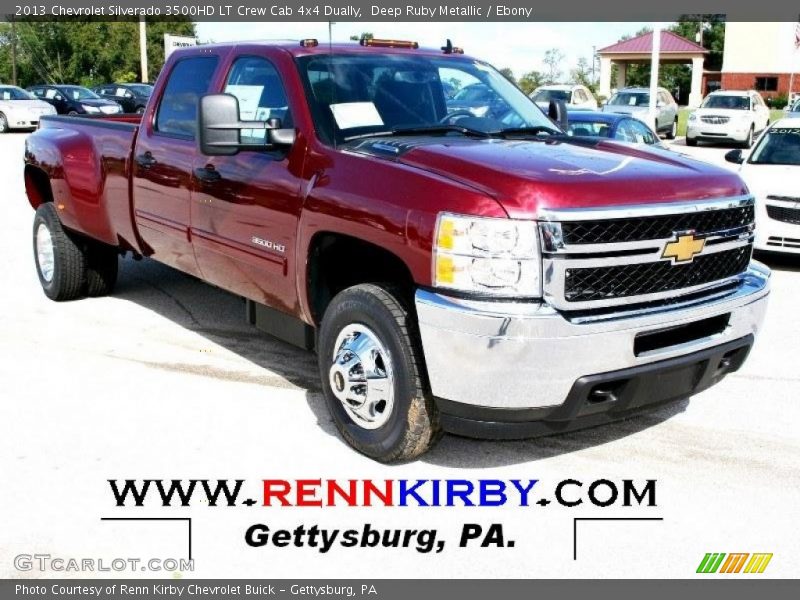 Deep Ruby Metallic / Ebony 2013 Chevrolet Silverado 3500HD LT Crew Cab 4x4 Dually