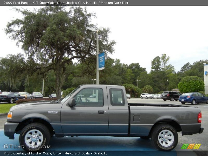 Dark Shadow Grey Metallic / Medium Dark Flint 2009 Ford Ranger XLT SuperCab