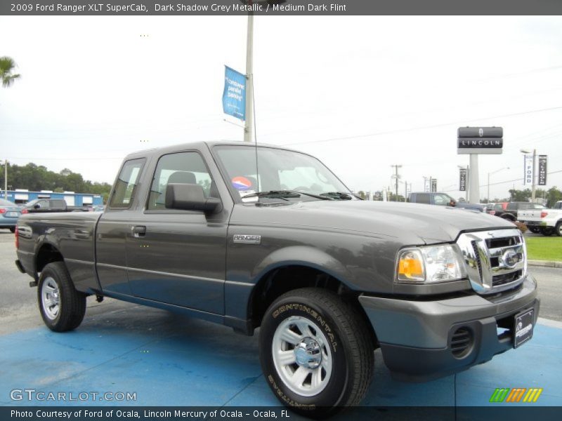 Dark Shadow Grey Metallic / Medium Dark Flint 2009 Ford Ranger XLT SuperCab