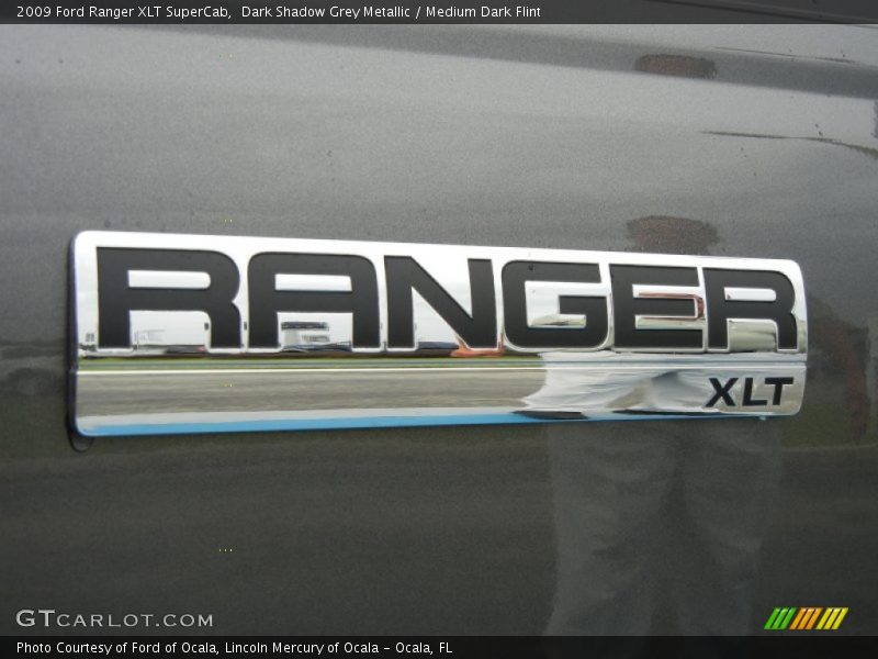 Dark Shadow Grey Metallic / Medium Dark Flint 2009 Ford Ranger XLT SuperCab
