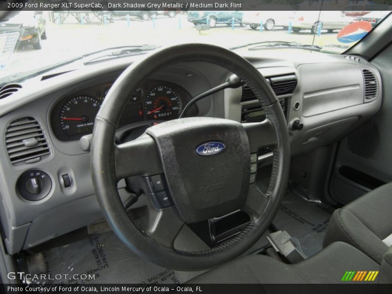 Dark Shadow Grey Metallic / Medium Dark Flint 2009 Ford Ranger XLT SuperCab