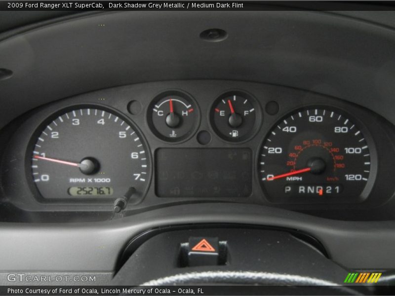 Dark Shadow Grey Metallic / Medium Dark Flint 2009 Ford Ranger XLT SuperCab