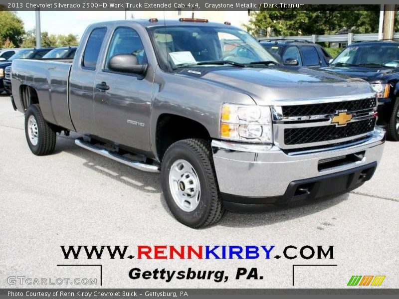 Graystone Metallic / Dark Titanium 2013 Chevrolet Silverado 2500HD Work Truck Extended Cab 4x4