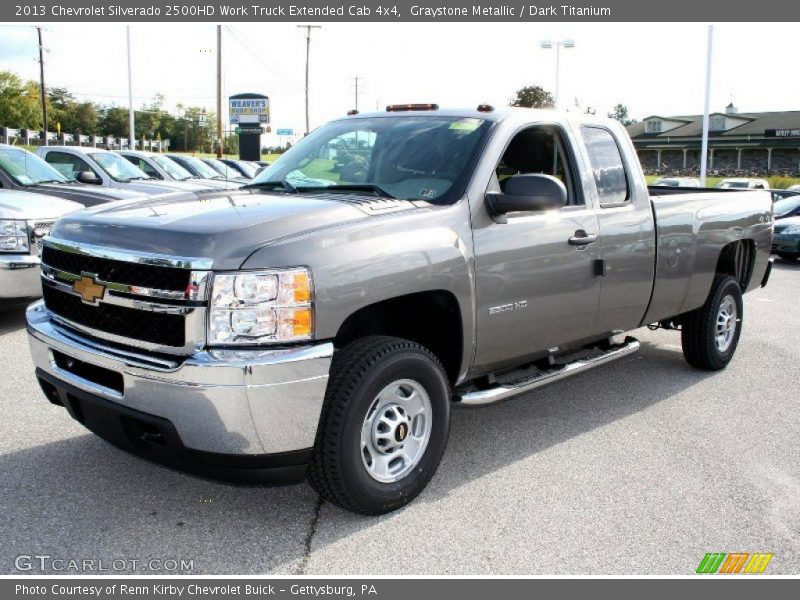 Graystone Metallic / Dark Titanium 2013 Chevrolet Silverado 2500HD Work Truck Extended Cab 4x4